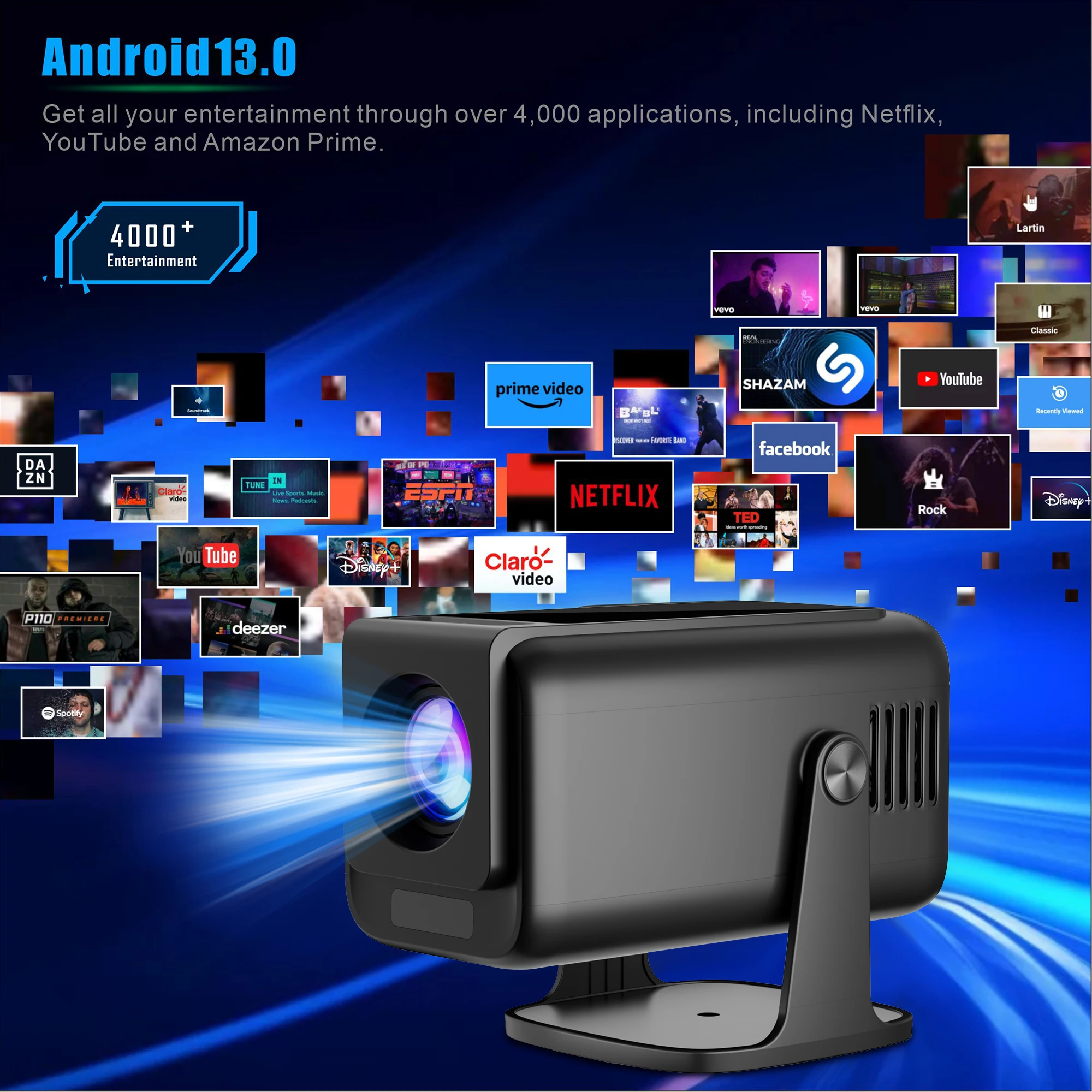 2024 el más nuevo HP320 Full HD 1080P Mini proyectores 4K