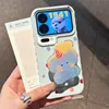 Blue background, large/small polka-dot, elephant design