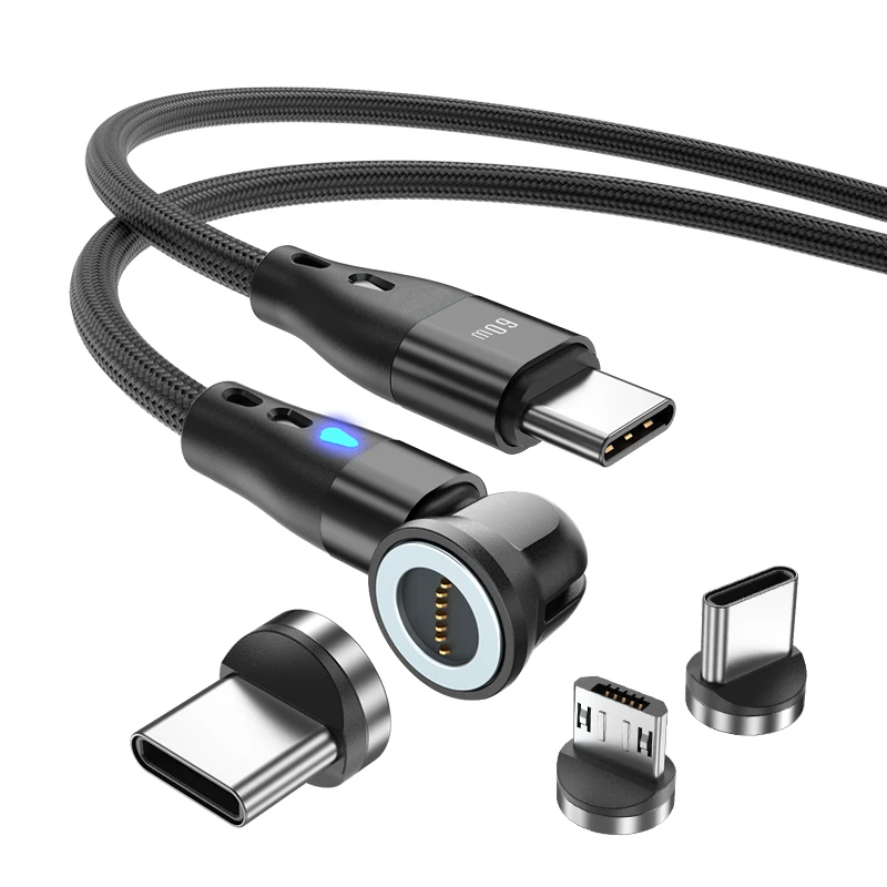 Magnetic Charging USB Date Cables 6in1 3in1 with Adapter Type c Micro Connectors Fast Charging Bending Usb Cables PD60W Fast