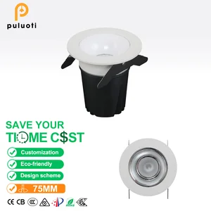 75mm20W Modern Full-spectrum Eye-protecting Led Recessed Spotlight Anti-glare Design for Office and Home Ceiling Applications