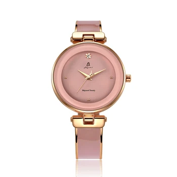 Manufacturer Custom Logo Classic Watches Pink Minimalist Women's Wrist Watch Luxury Rose Golden Girls Quartz Watch for Women