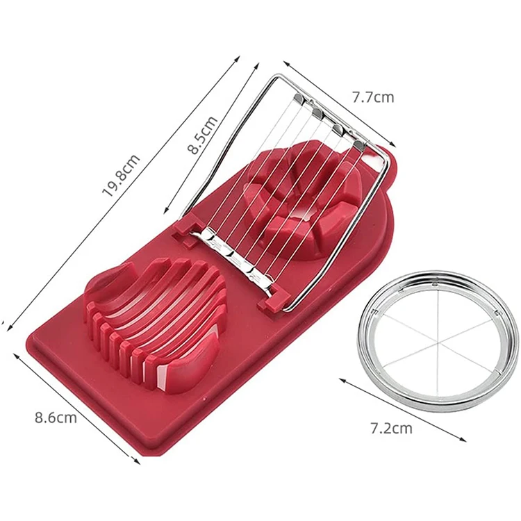 2025 Hot Selling Kitchen Accessories 2 in 1 Egg Slicer Stainless Steel Egg Cutter aperçu 2