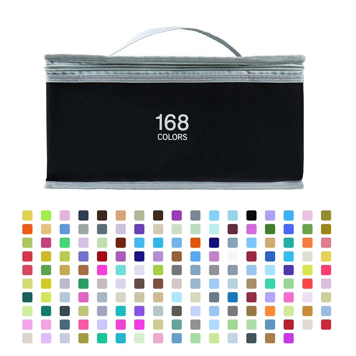 Alcohols Based Touch Markers 168 Colors Coloring Markers Set Double Tip Art Markers Pens Permanent Colors with Canvas Bag