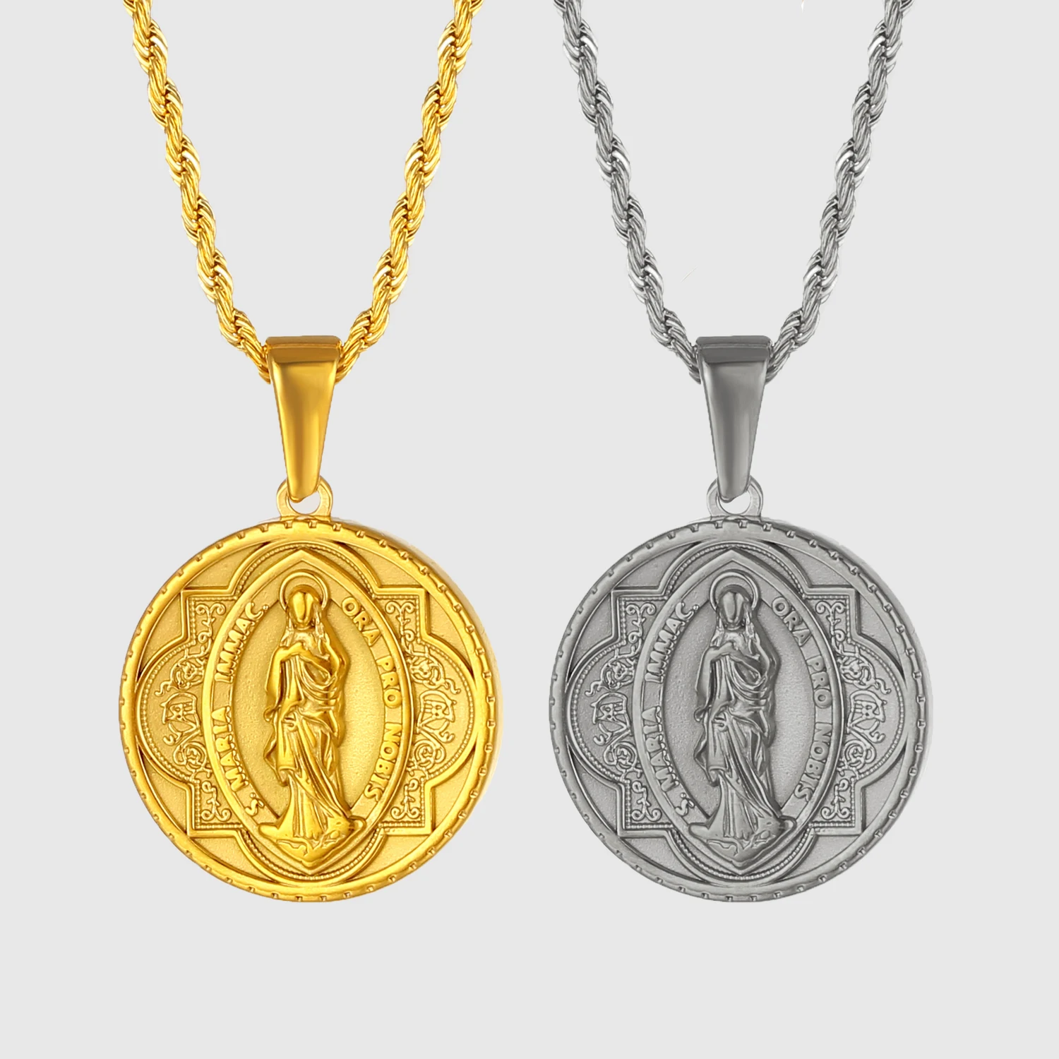 MOTHERu0026CHILD PENDANT 18k/24k Mother Child 10K Gold Necklace | Heart Pendant Jewelry for Women