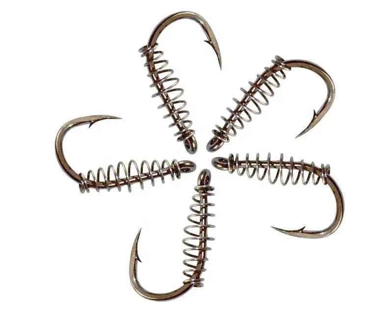 High Carbon Steel Spring Hook Barbed Swivel Carp Jig Fly Fishing