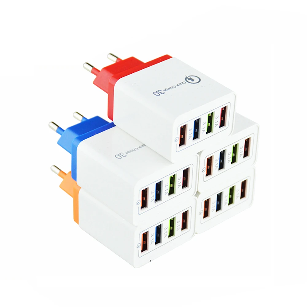 Универсальное сетевое зарядное устройство SIPU с 4 USB-портами