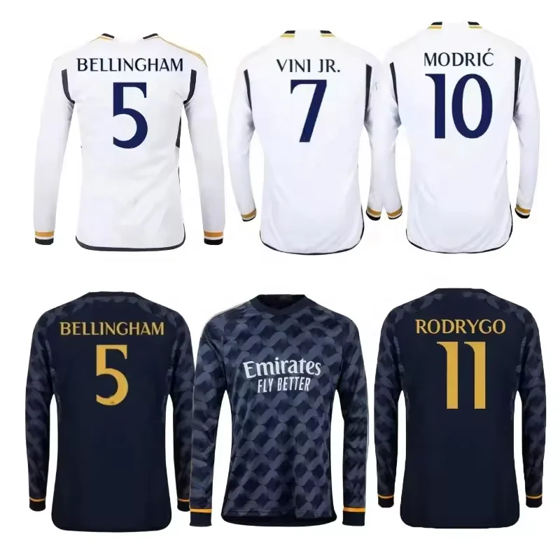 Real Man's Kids Set Soccer Jersey Madrid Long Sleeve Jersey Soccer ...