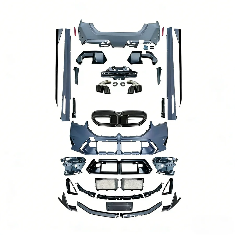 Car G60 G68 Front Rear Bumpers Assembly Kit Facelift M5 Style Full Body Kits With Diffuser For BMW