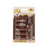 Paquete de tarjetas - chocolate 6 rollos+1 dispensador marrón