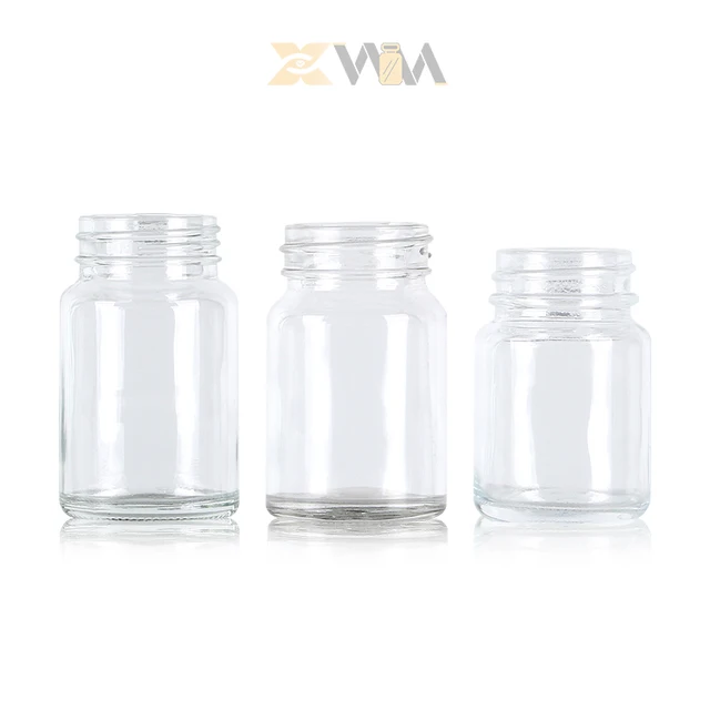 Food safety standard 30ml 50ml 1 oz 2 oz thick wall strong new frosted  clear glass bottle with electroplated cap