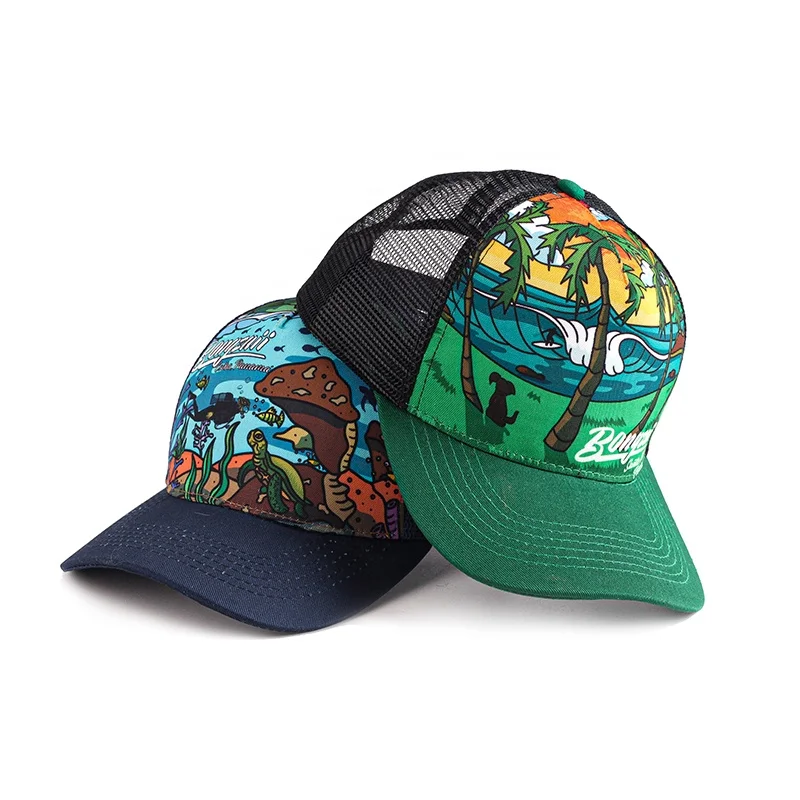 Cotton Twill Camo Pattern Trucker Hat Sublimation Printing