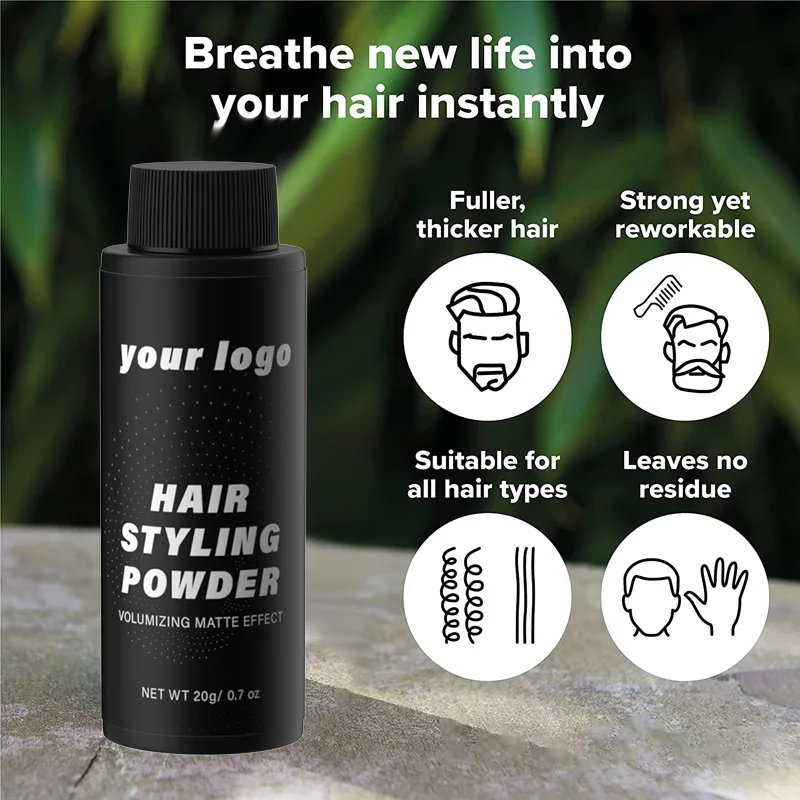 Собственная торговая марка, салонная пудра для укладки волос объемом 20 г, контроль жирности, пушистая матовая текстура