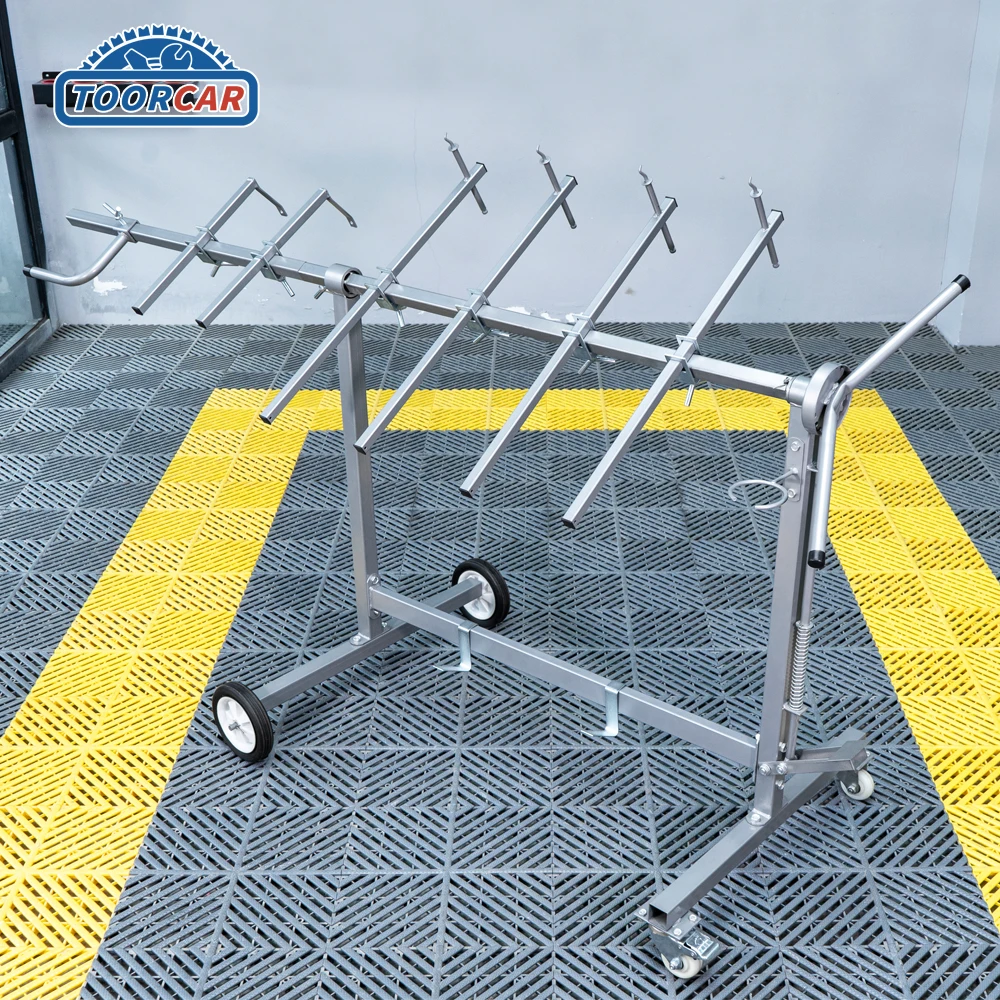 Sunmo Multifunctional Rotating Spray Paint Shelf in Spray Booth Movable Door Painting Rack