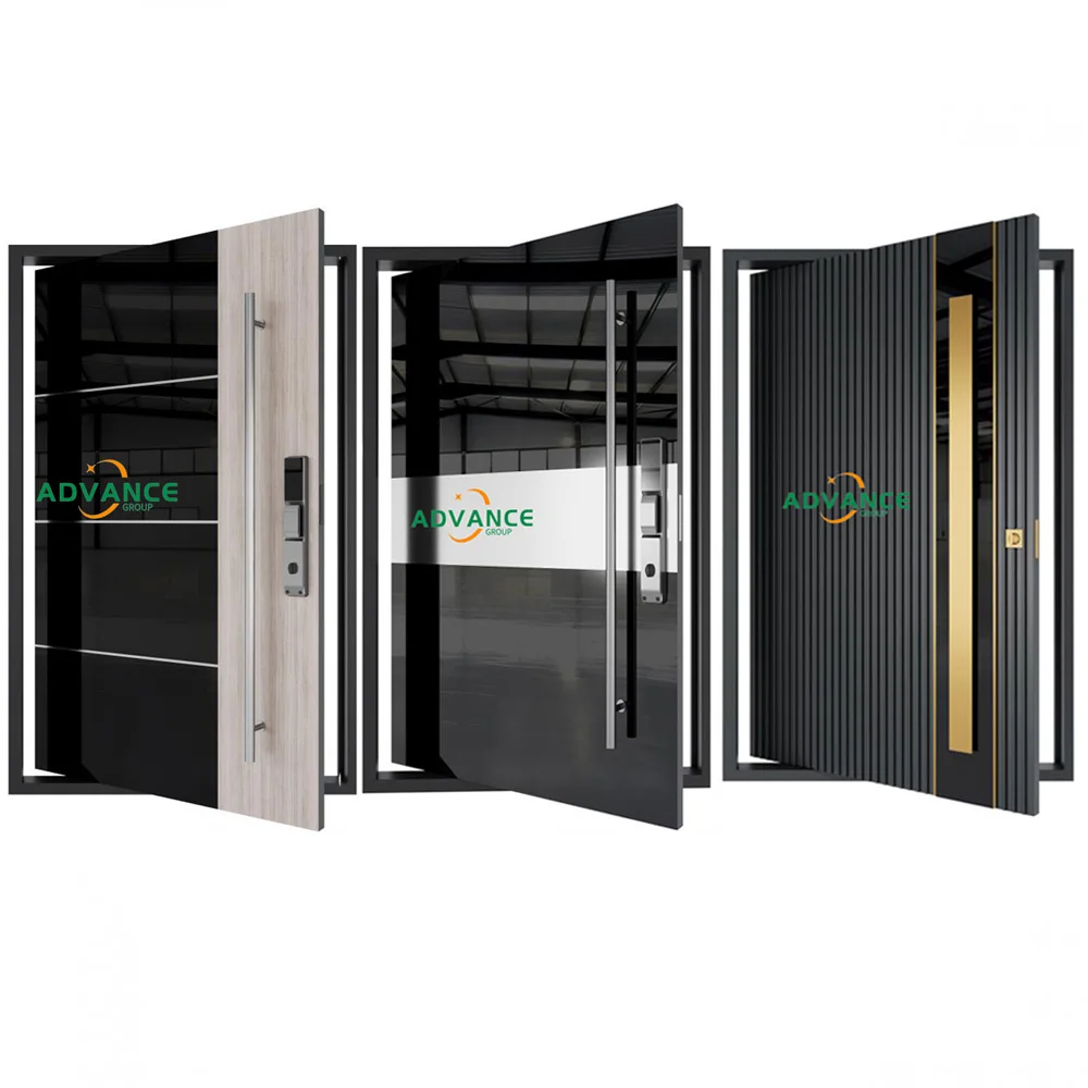 Bullet Proof Security Entry Pivot Door Steel Security Exterior Doors for House Villa