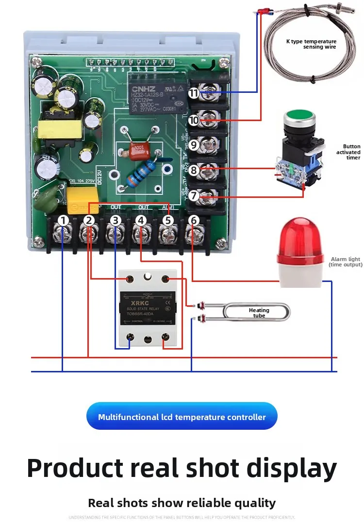 Intelligent Thermostat LCD Display TS700-X Temperature Controller with PID Regulation High Precision Data Hold & Reset Functions