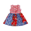 Floral con Rayas Rojas Mixtas