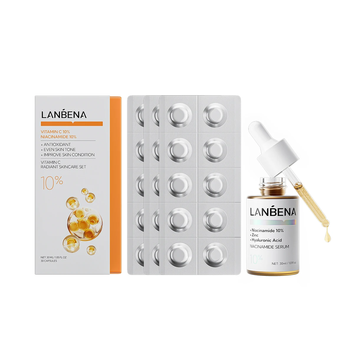 LANBENA Face Whitening Lightening Skin Moisturizer Anti Aging Dark Spot Corrector Remover Vitamin C Cream