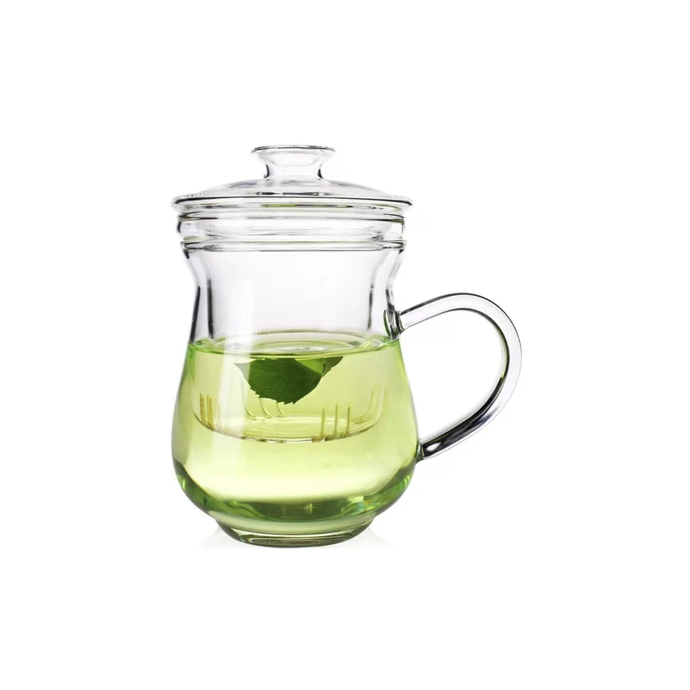 Wholesale Tea Cup With Handles And Lid Glass Tea Cups Heat Resistant