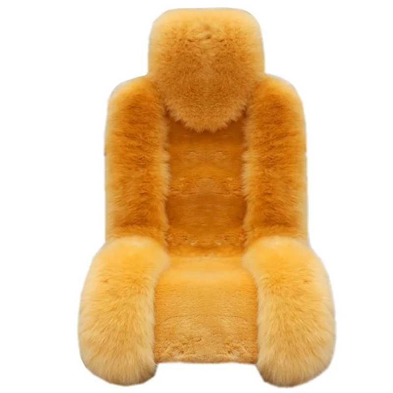 Universal Natural Genuine Warm Car Vehicle Faux Fur Seat Mat Cover