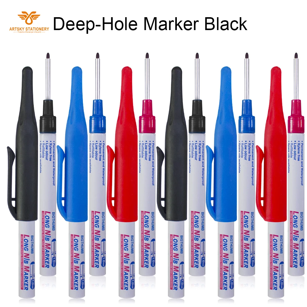 30mm Deep Hole Long Nib Marker Pens FastCap Long Nosed Pattern