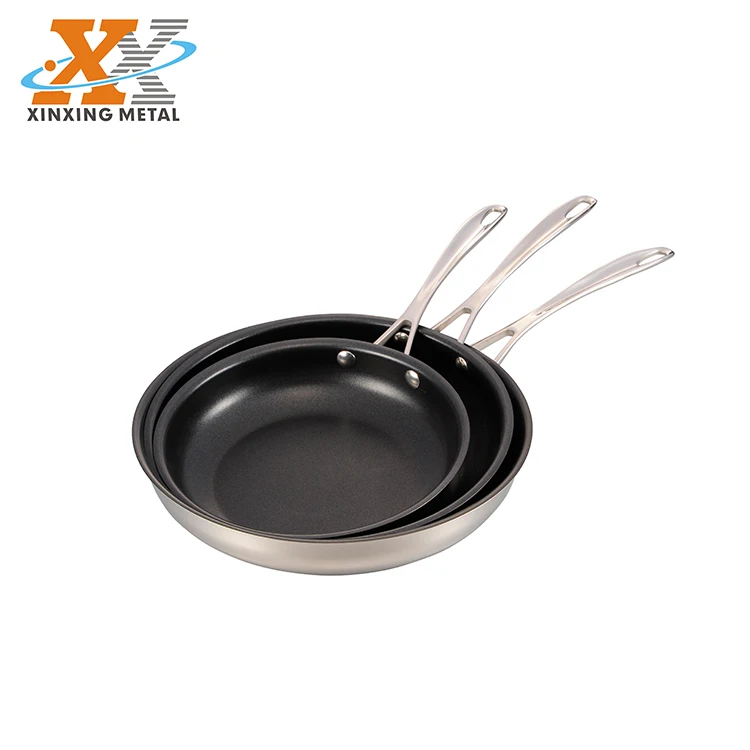 Industrial Cookware Cooking Casseroles Black Nonstick Cast Iron Frying Pan factory