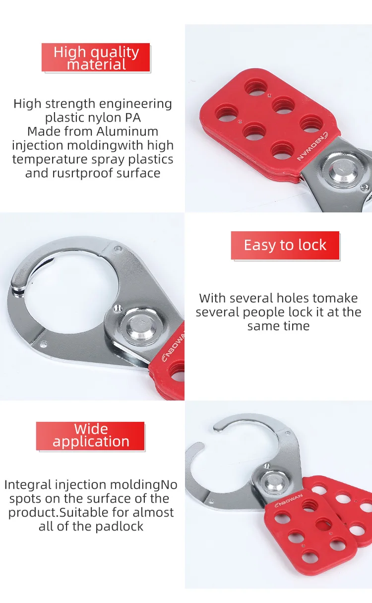 Sh02 Security Aluminum Lock Out Tagout Lockout Steel Safety Lockout ...