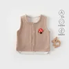 gilet in seta-cashmere color castagna