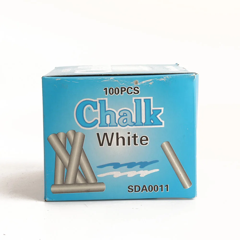 Study Time 100pcs Dustless Chalks Sidewalk Chalk White Support Custom Packaging