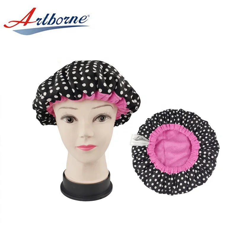 Льняной гель глубокое кондиционирование Тепловая крышка безопасная микроволновая Горячая крышка для естественных вьющихся текстурированных волос уход за сушкой крышка в горошек