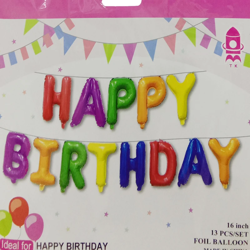 Happy Birthday Ballons Banner – 16 Zoll Mylar-Buchstaben, Geburtstagsdeko Für Kinder & Erwachsene