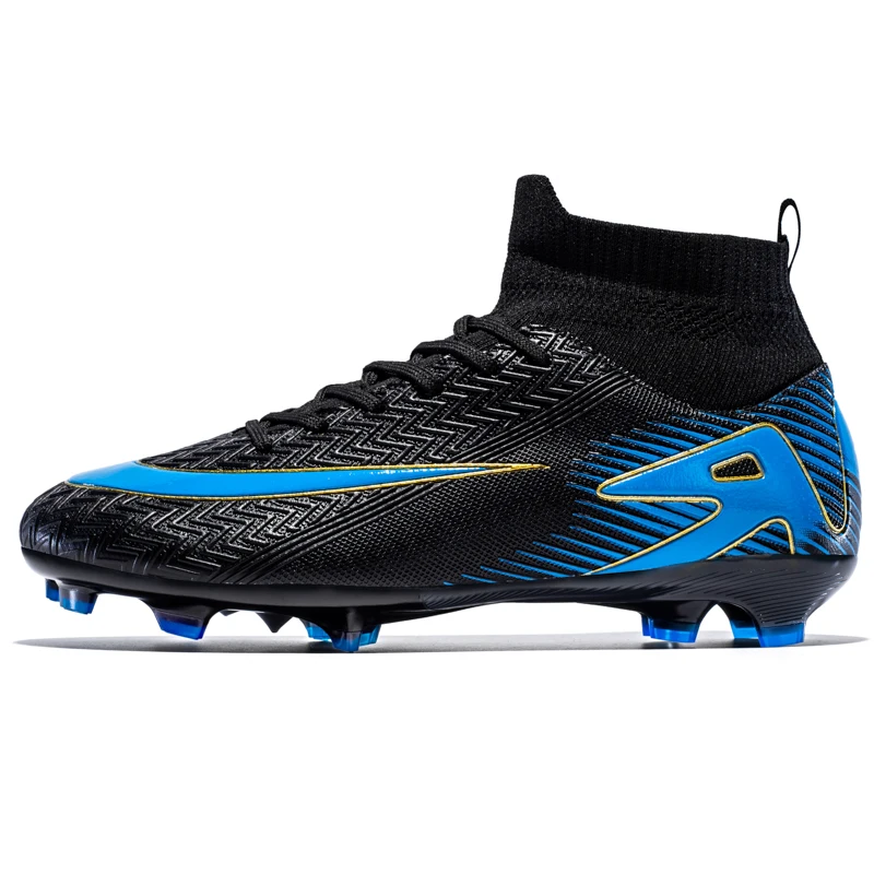 black and blue football cleats