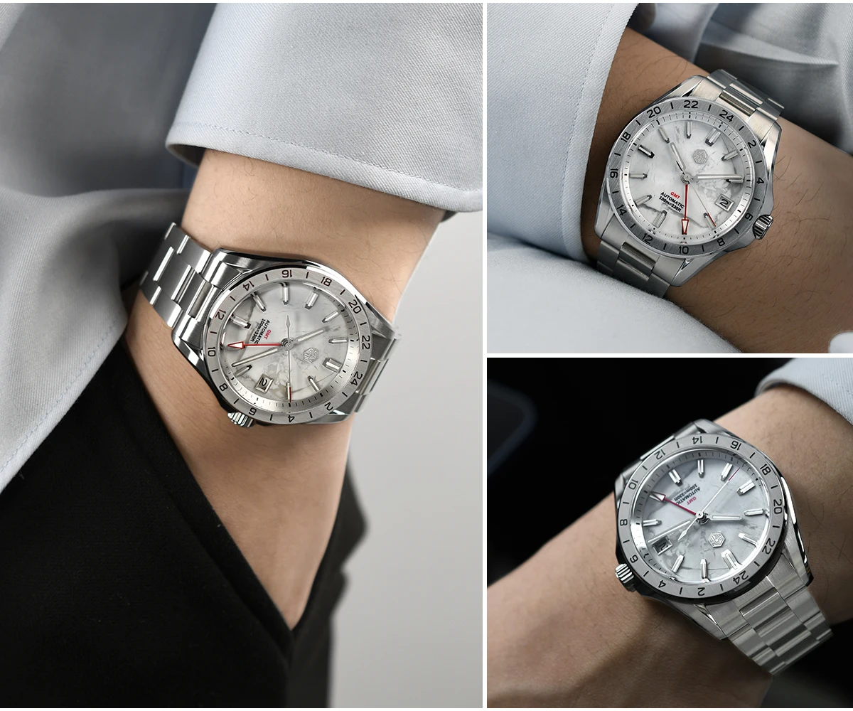 【値下げしました】San Martin SN0129 G Aventurine San Martin Aventurine Gemstone NH34 GMT Watch SN0129GB - YouTube