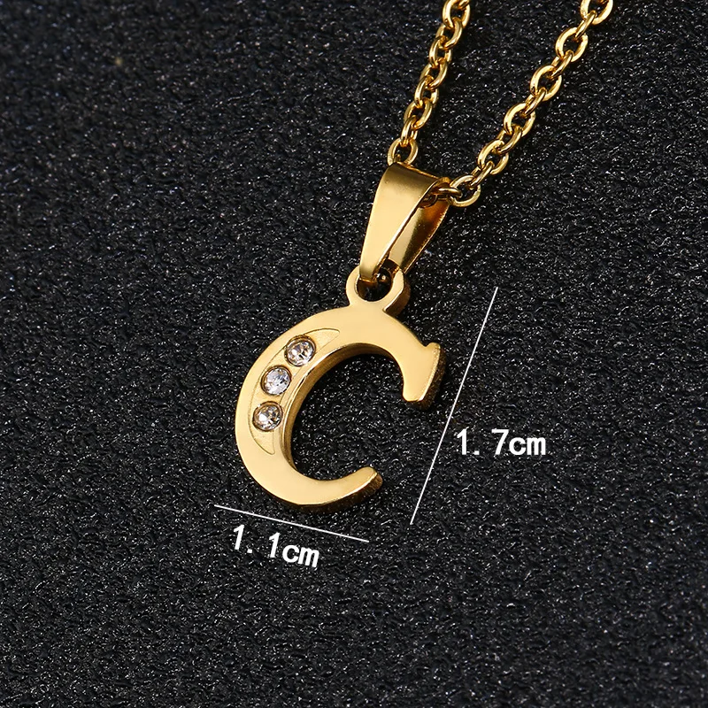 Initial Necklace Gold