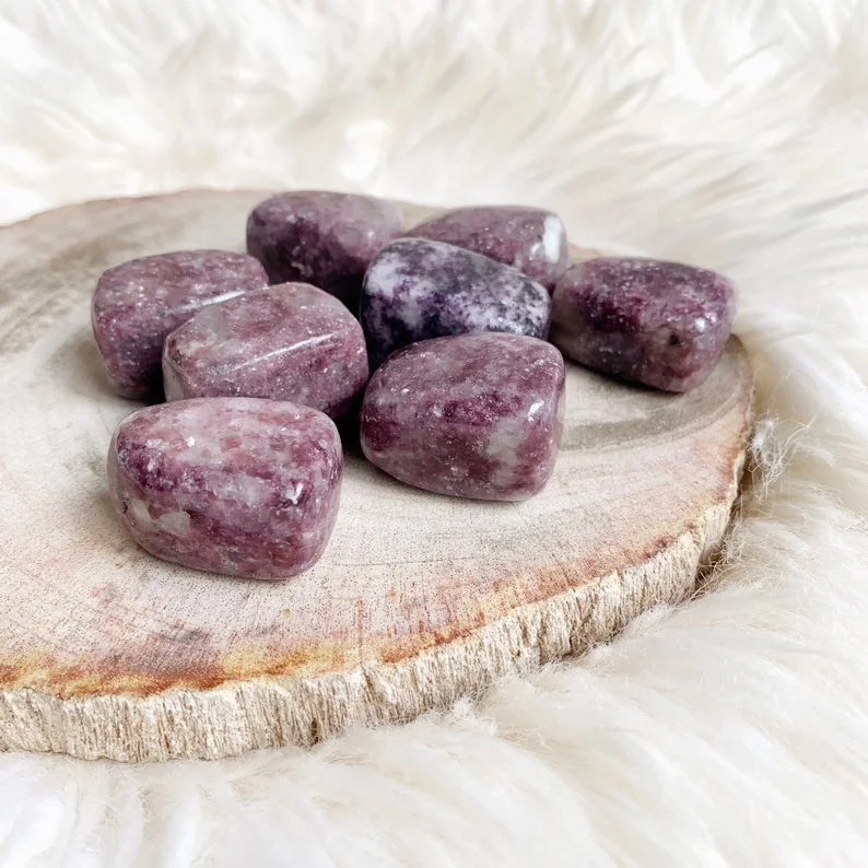 wholesale bulk natural genuine lepidolite tumbled stones healing