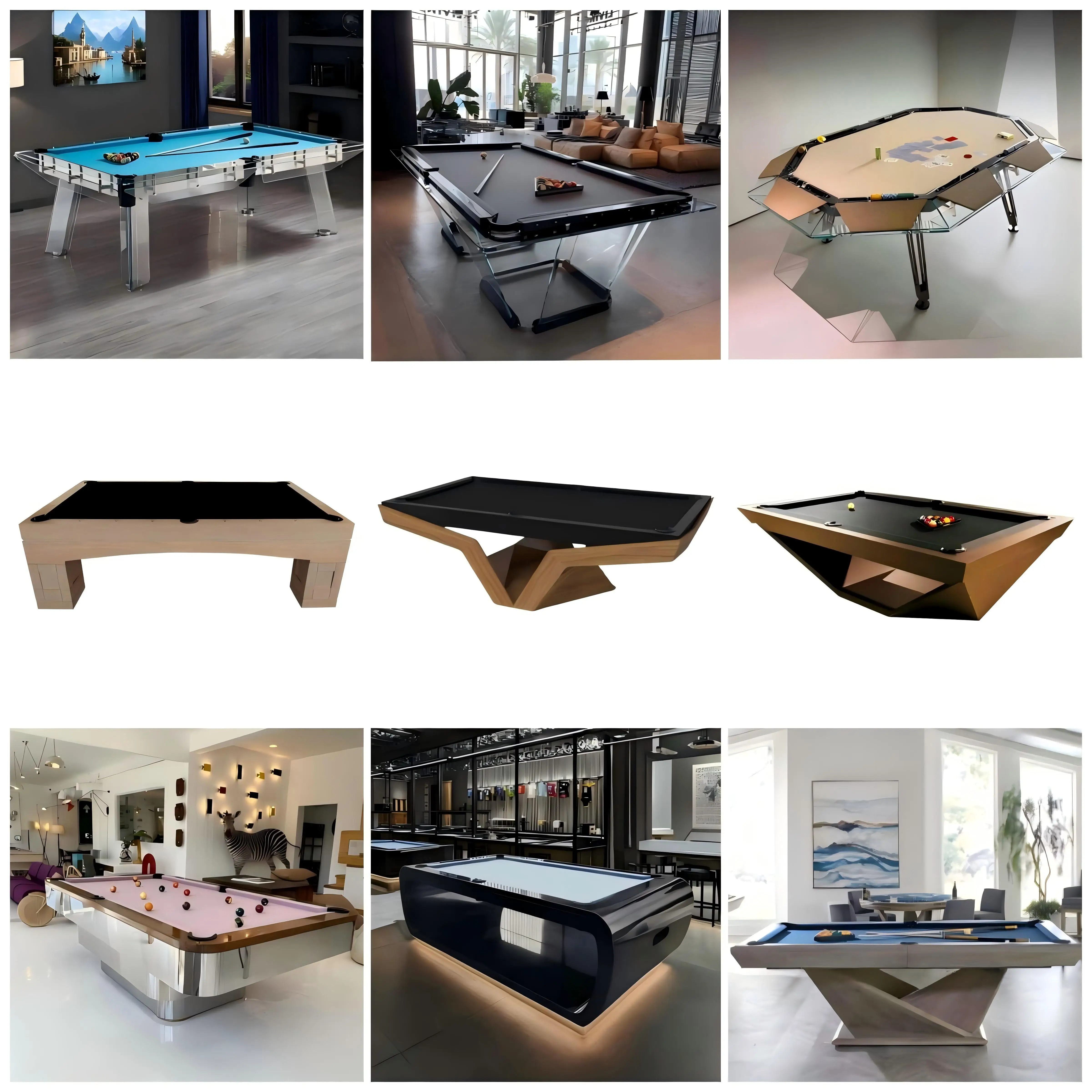 YHC bar using solid wood 7 8 9 feet slate 8ball pool table supreme 9 ball pool tables billiard table