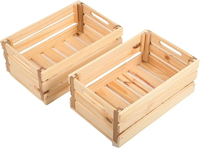 Custom Cheap Wooden Crates Wholesale Wooden Storage Fruit Crates For