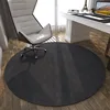 Colorful leather chair cushion - minimalist navy blue round