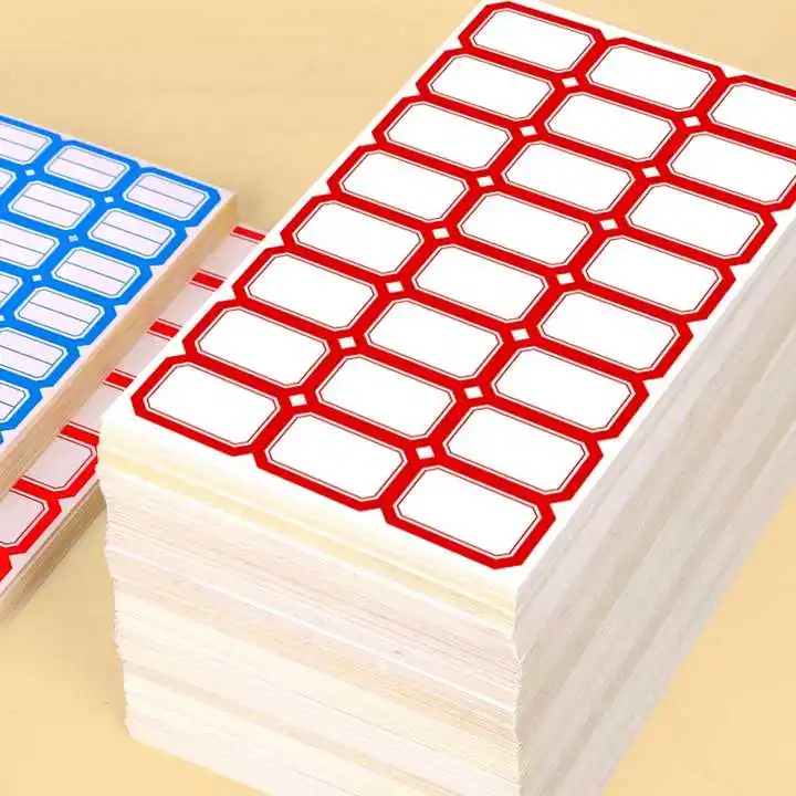 59*84mm 4pcs/sheet Colorful Price Tag Sticker Self-adhesive Refrigerator Sticky Notes Dialog Marker Warm Tip Note Classification