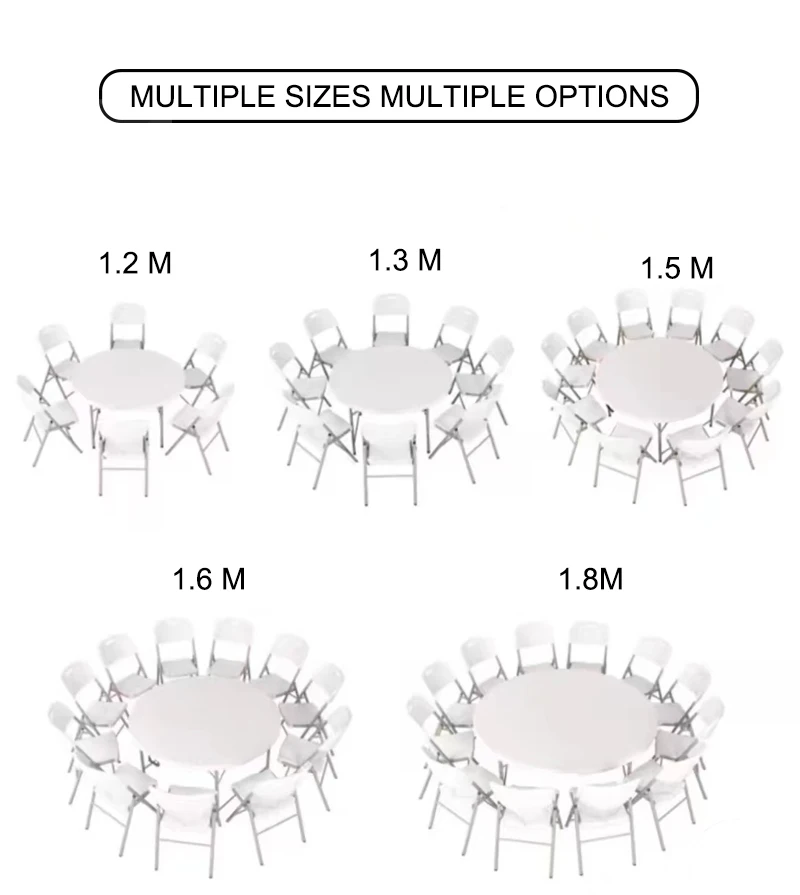Outdoor 10 Seater Dining Banquet Wedding Event Party Round Table Top