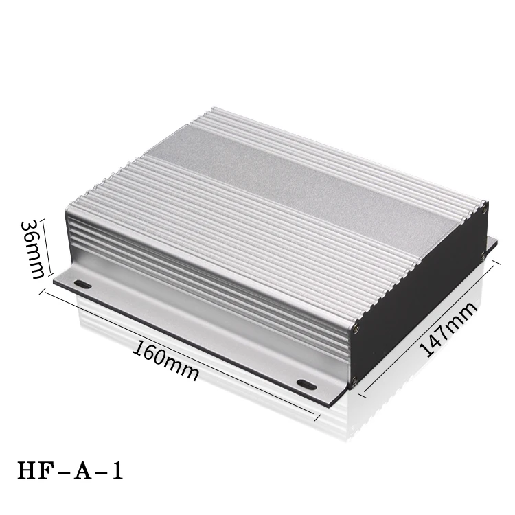 Factory Custom Aluminum Extruded Housing Power Amplifier Case PCB Box Anodized Extrusion Aluminium Electronic Enclosure