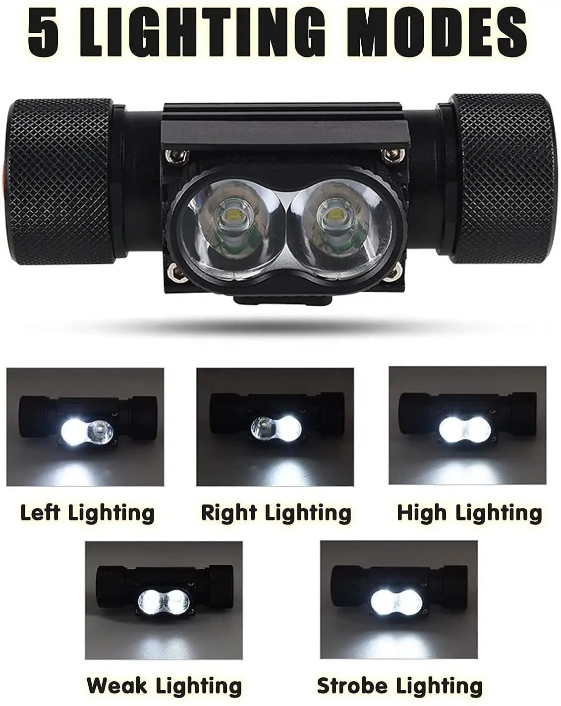 Outdoor USB rechargeable Dual 20W T6 Led High Power Multi Purpose 2 In 1 USB Bicycle Front Light Headlamp supplier