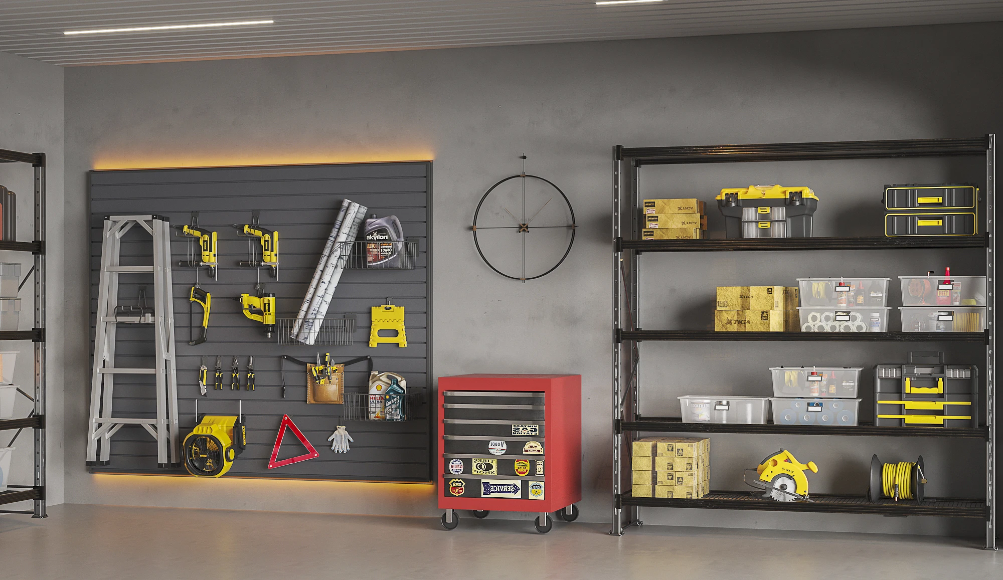 Heavy Duty WPC Wall Shelves Durable Storage Tool Organizer Practical Wall Mounted Shelf for Garage details