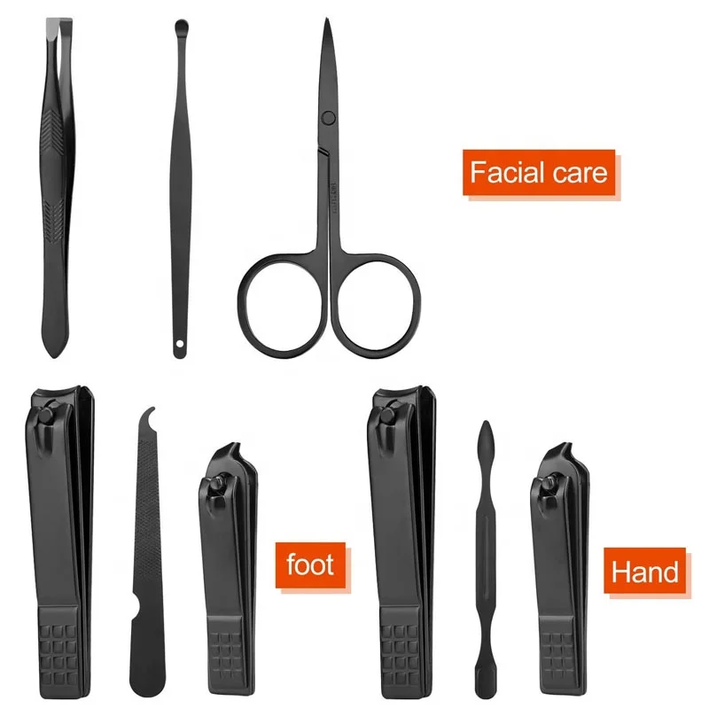 Manicure Set Men Travel Manicure 8 In 1 Stainless Steel Professional Pedicure Set Travel Grooming kit Gift Men Women