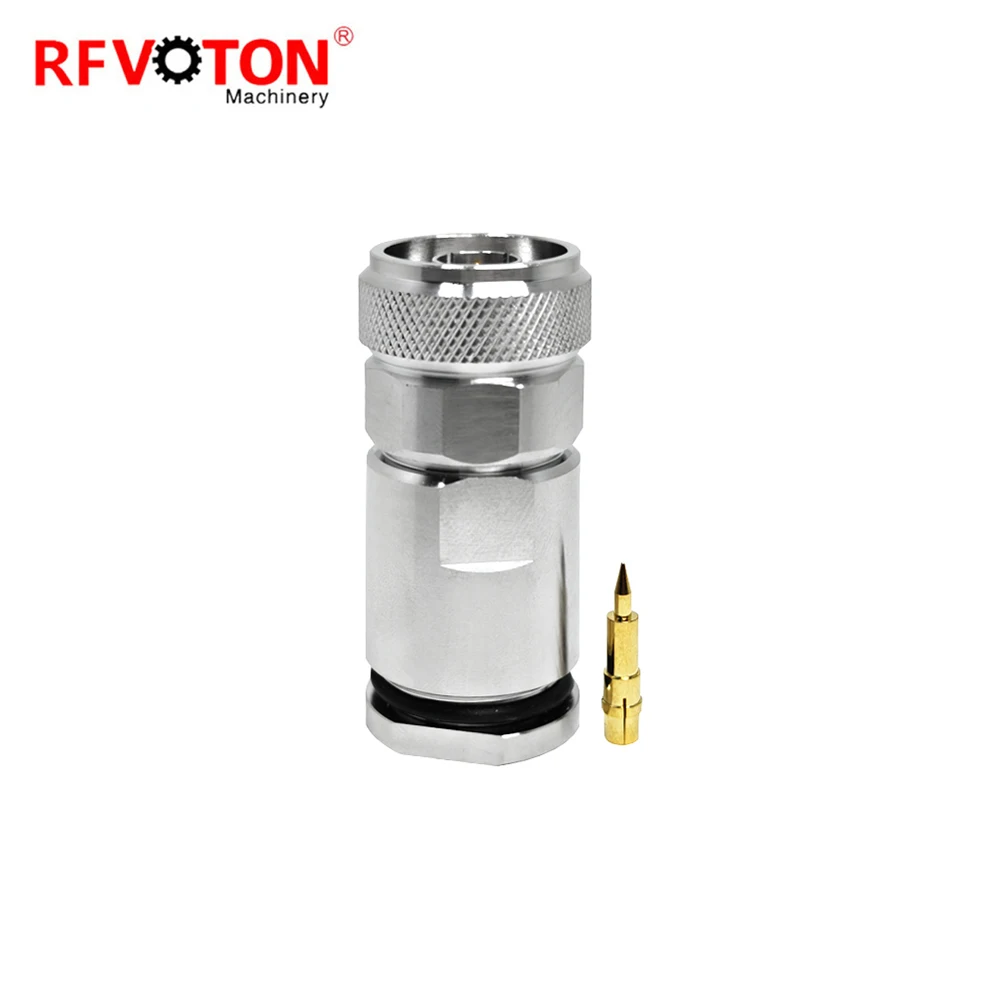 Straight RF Connector Adapter N Male Clamp Connector for LMR400 Cable