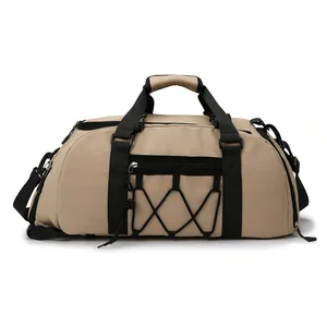 Fashionable Travel Bag  Large Capacity Lightweight Portable Fitness Bag  Separate Shoe Compartment  Double-shoulder Luggage Bag