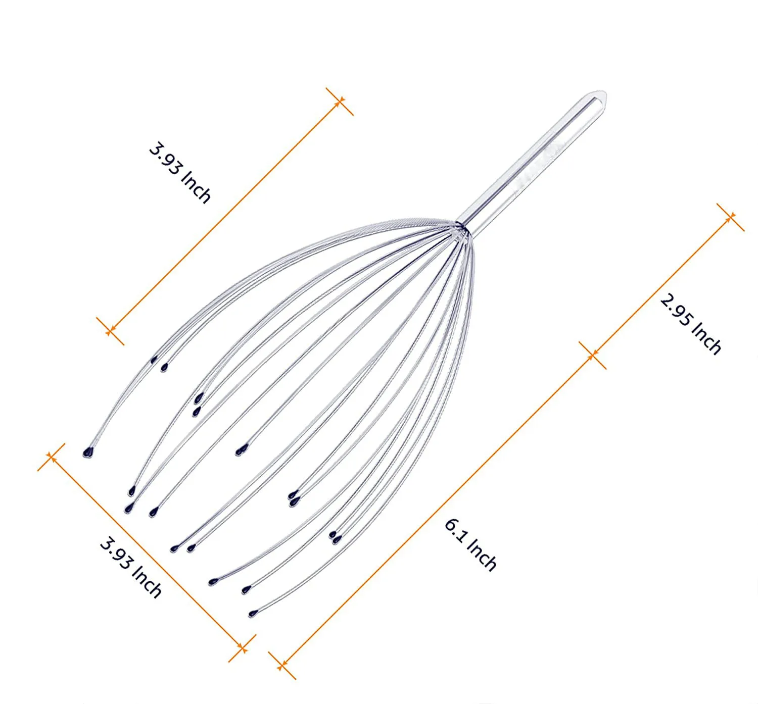 Steel Head Scratcher Massager Scalp 20 Claws Wire Head Massager Finger