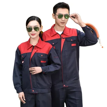 Working Clothes for Men Workwear Jacket and Pants Repairman Auto Mechanics Coveralls Workshop Clothing Labor Work Uniforms