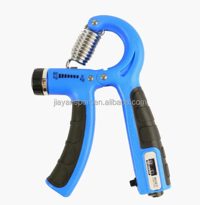 Adjustable Counting Gym Gripper Trainer Exercise Hand Grip Strengthener for 5 to 60kg
