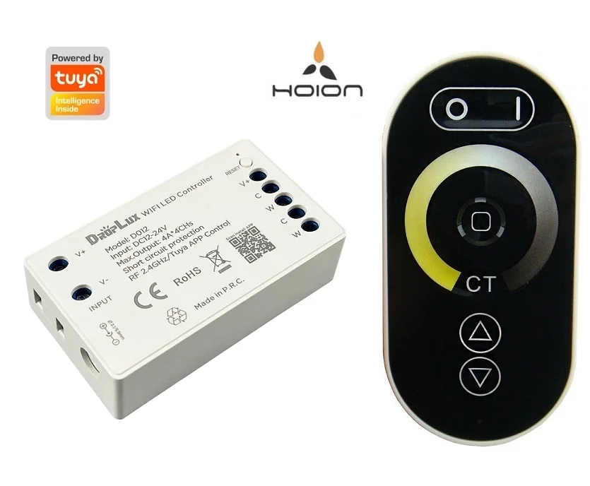 Smart Home Tuya Dual White CCT Led Controller with White Color Led Remote Control RFBT12
