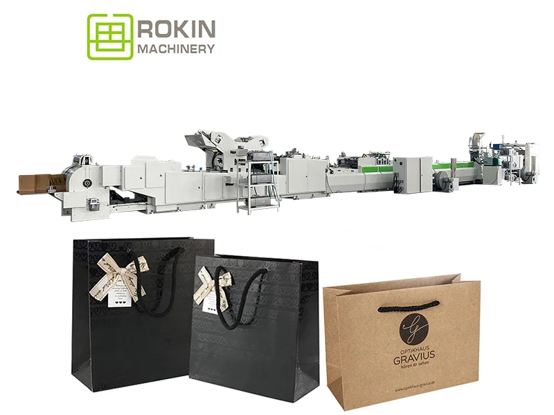 Sheet Feeding Kraft Brown Paper Bag Printing Making Machine Fully Automatic Machine Manufacture Paper Bag Make Paper